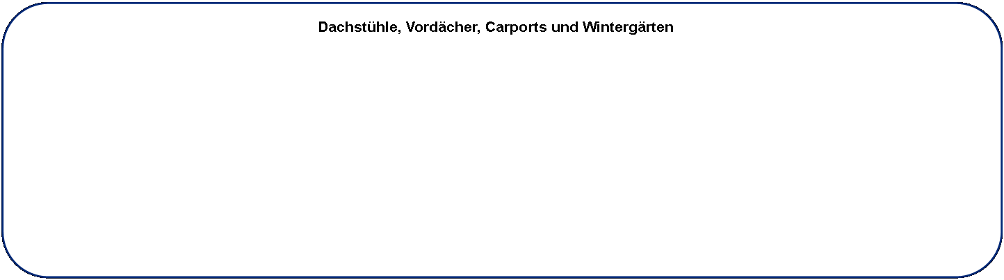 Rechteck: abgerundete Ecken: Dachsthle, Vordcher, Carports und Wintergrten	